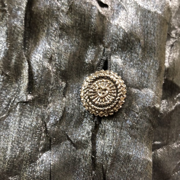 Griffith Gray for St John button down tunic in metallic gray - Picture 7 of 7